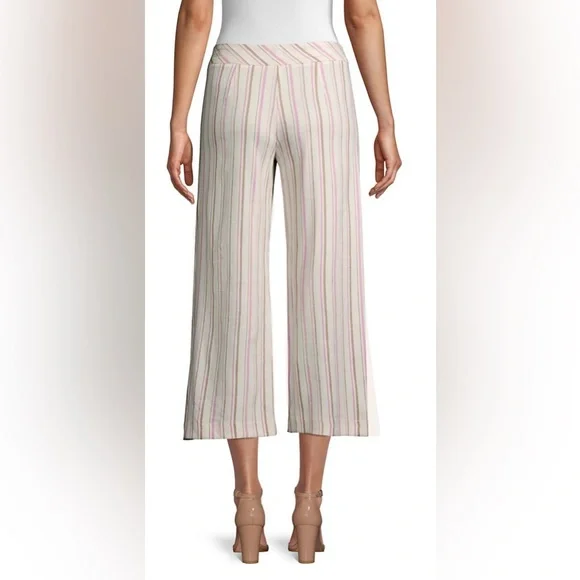 Trina Turk White Monument Pink and Brown Striped Pants Size 14 NWT - Picture 4 of 13